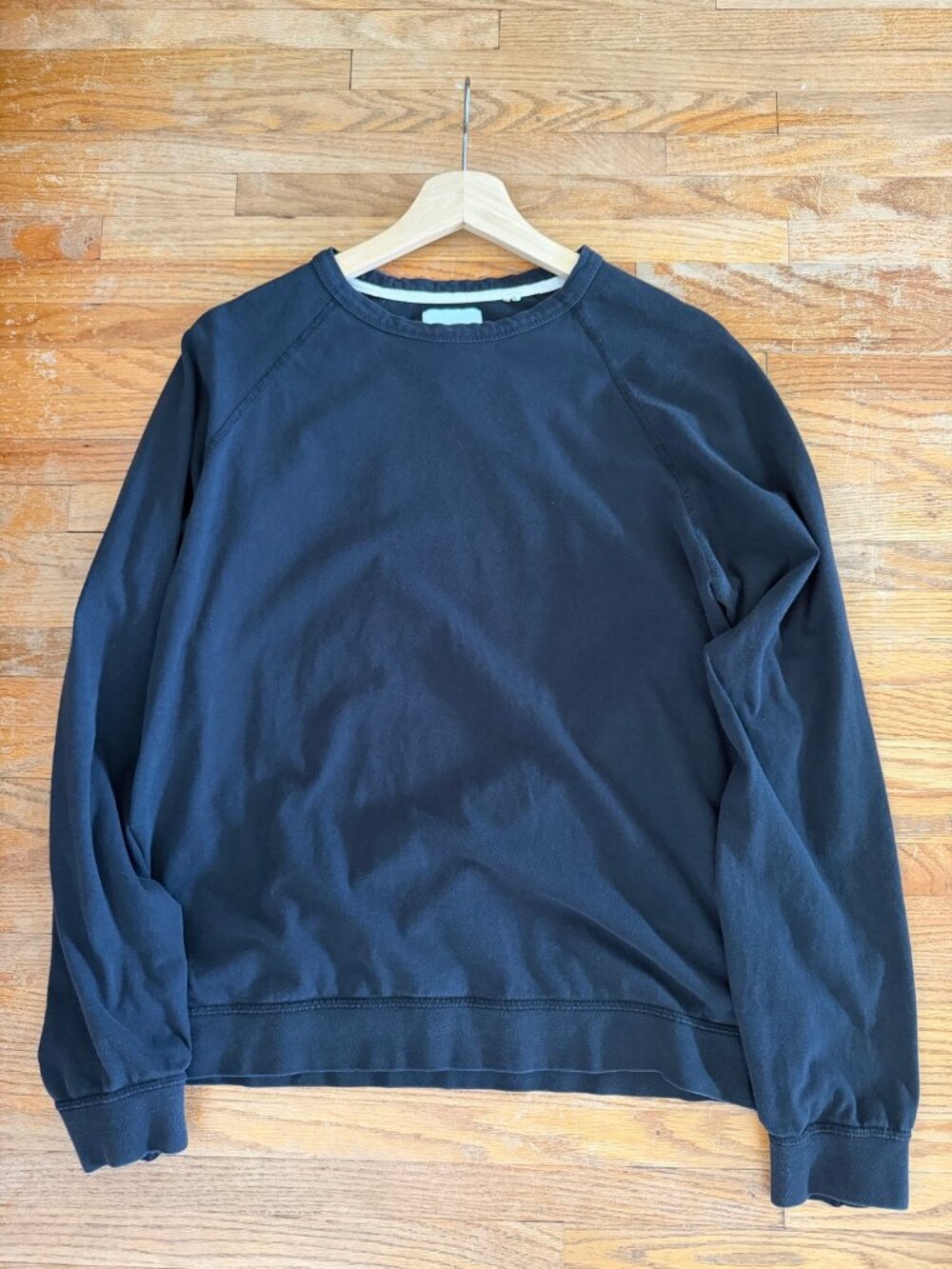 100% Cotton Kotn Black Crewneck Long Sleeve